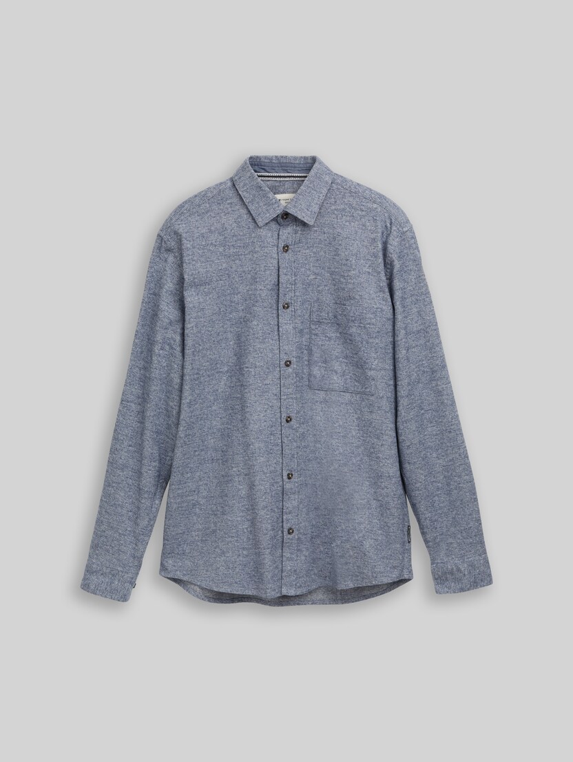 Regular Fit Flanell-Hemd von Men, white blue grindle structure