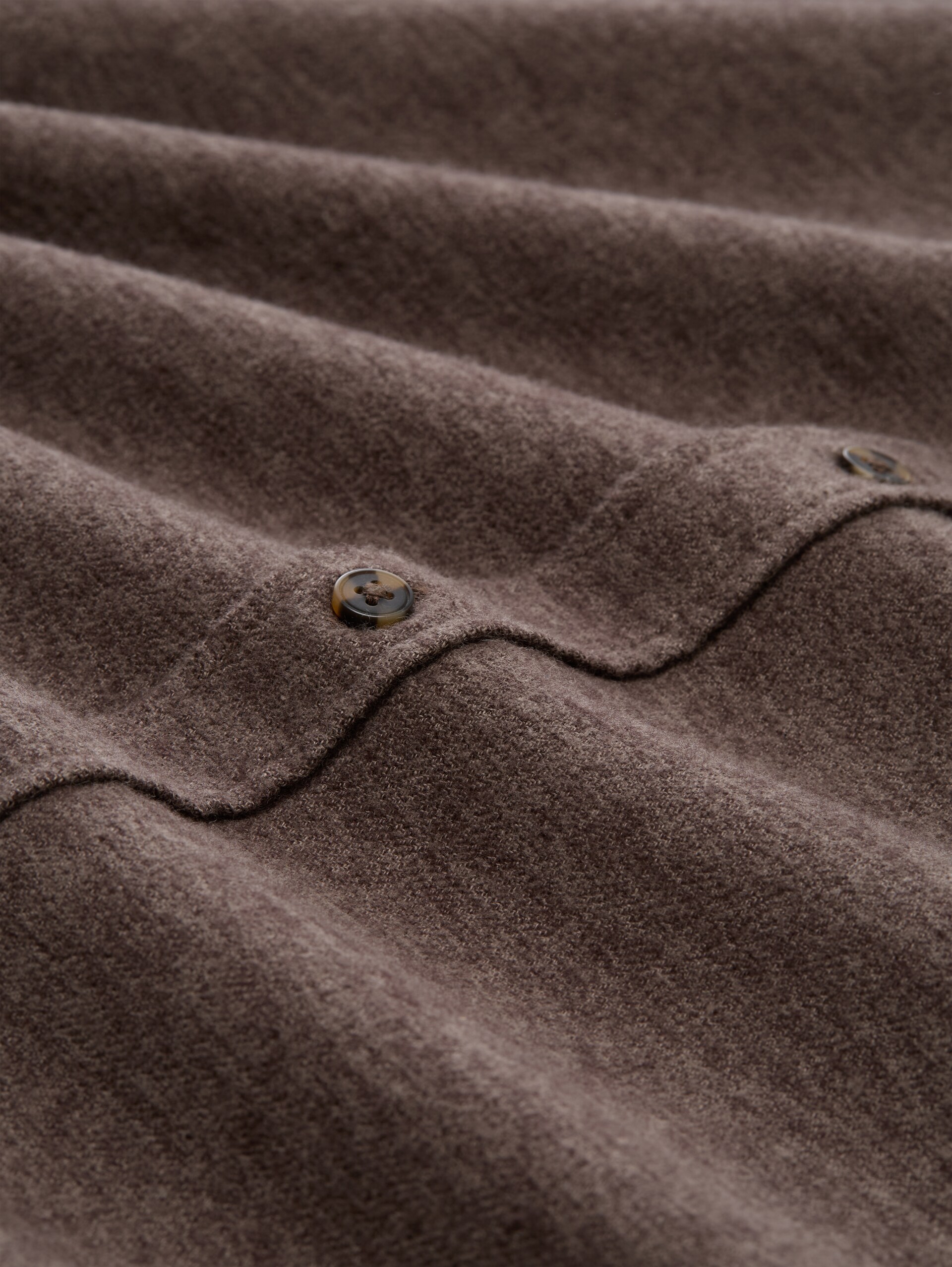 Regular Fit Flanell-Hemd - brown grindle structure - Material-Ansicht