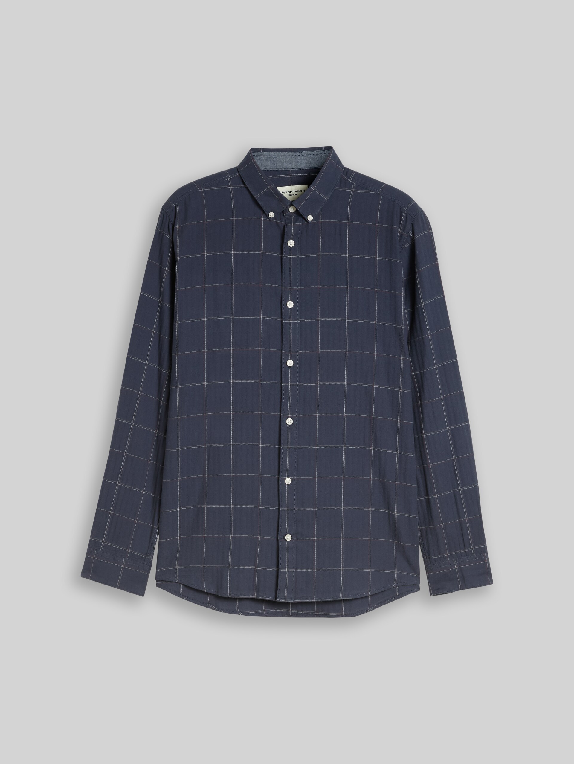 Regular Fit Hemd aus Baumwolle - blue window check - Vorder-Produkt-Ansicht