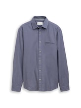 Nicht ausgewählt, Regular Fit Twill Hemd aus Baumwolle von Tom Tailor, blau