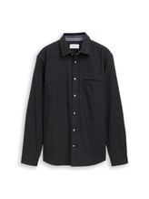 Ausgewählt, Regular Fit Twill Hemd aus Baumwolle von Tom Tailor, schwarz