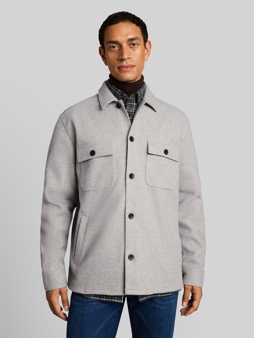 Surchemise aspect laine par Men, Knit Grey Melange