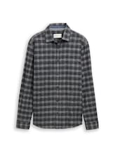 Ausgewählt, Regular Fit Flanell-Hemd mit Karomuster von Tom Tailor, schwarz