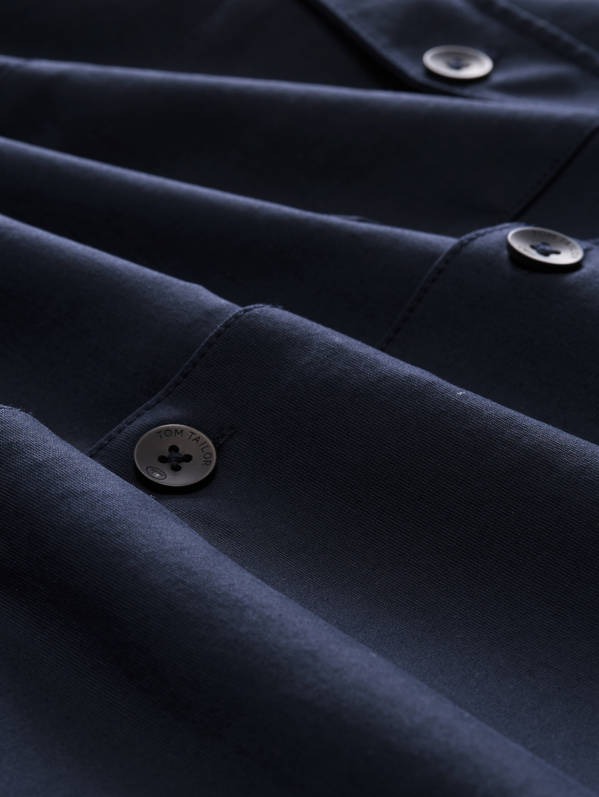 Sweat-overshirt met zakken - sky captain blue - Materiaalweergave