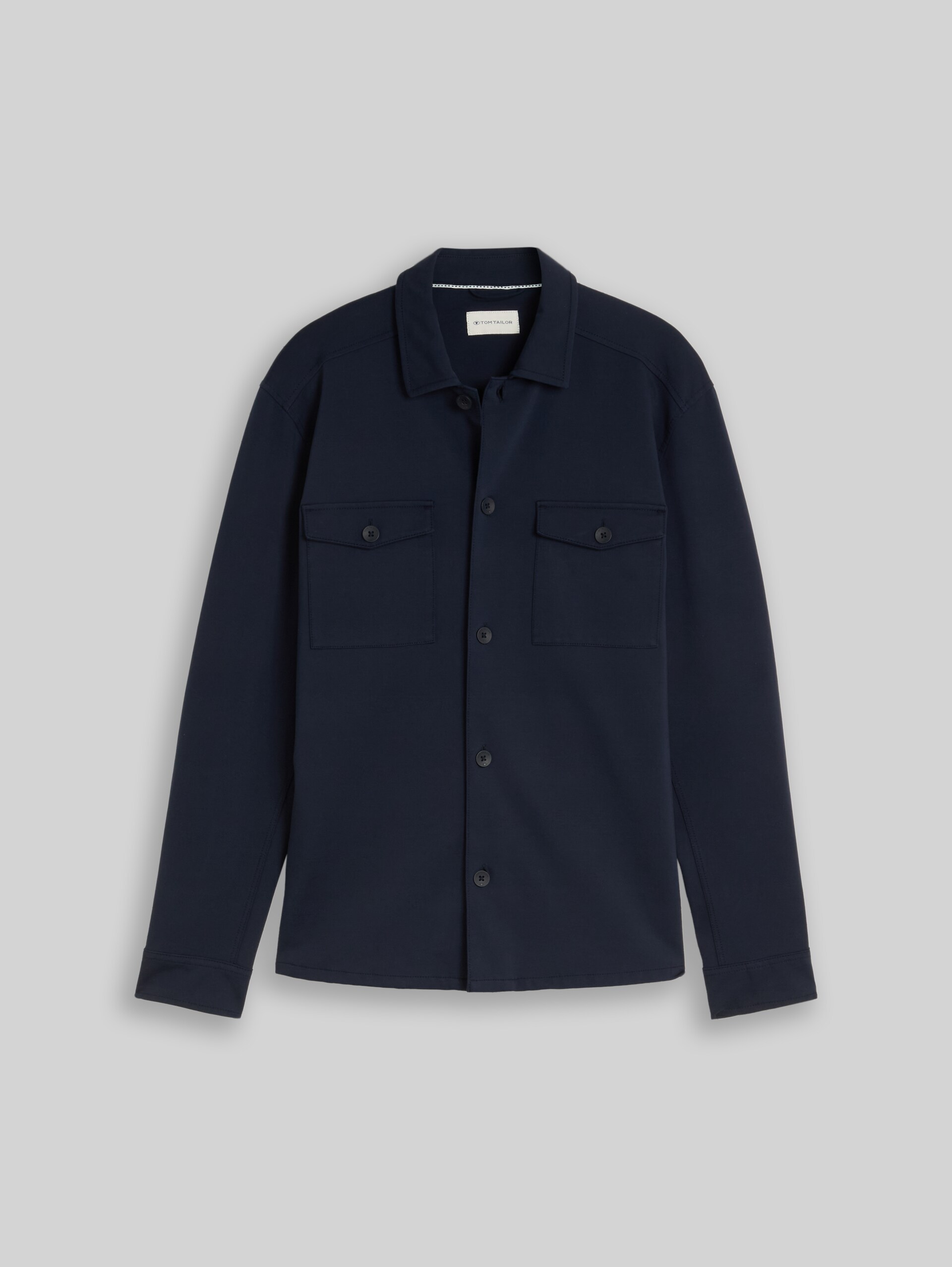 Sweat-overshirt met zakken - sky captain blue - Product vooraanzicht