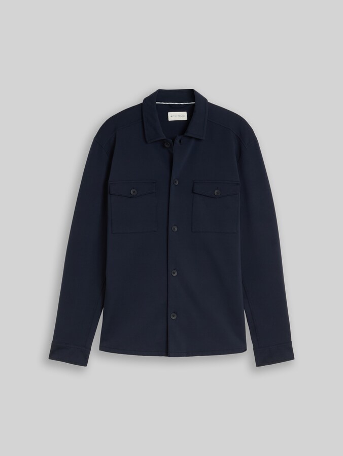 Sweat-overshirt met zakken door Men, sky captain blue