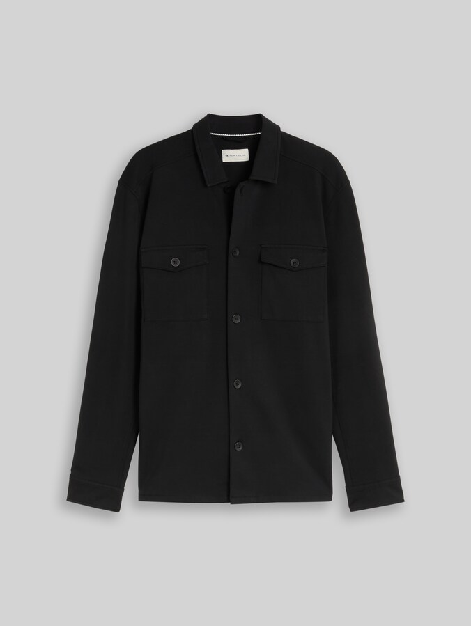 Sweat-overshirt met zakken door Men, Black