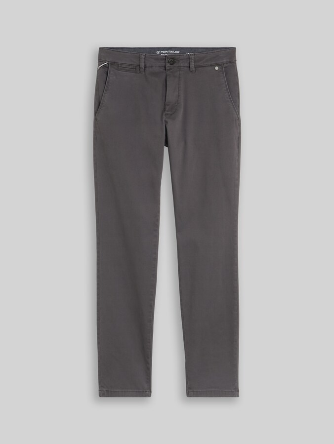 TTSIMON SLIM chino met gewassen look door Men, Tarmac Grey