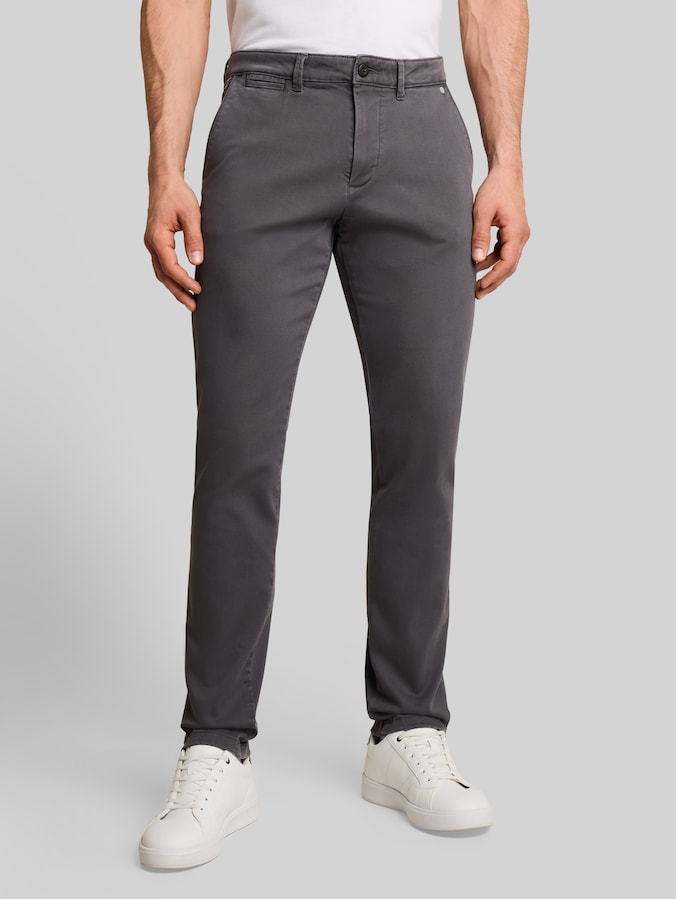 TTSIMON SLIM Chino Hose im Washed-Look von Men, Tarmac Grey