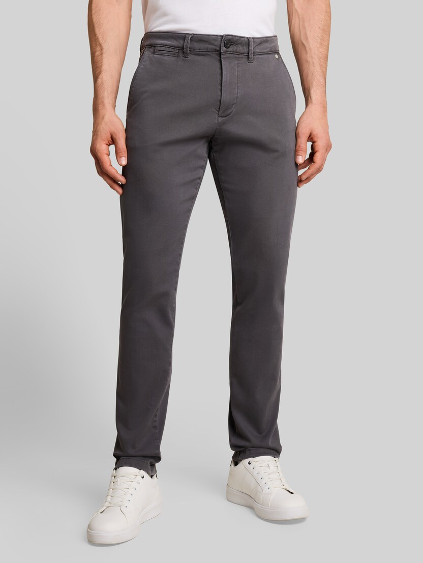 TTSIMON SLIM Chino Hose im Washed-Look von Men, Tarmac Grey