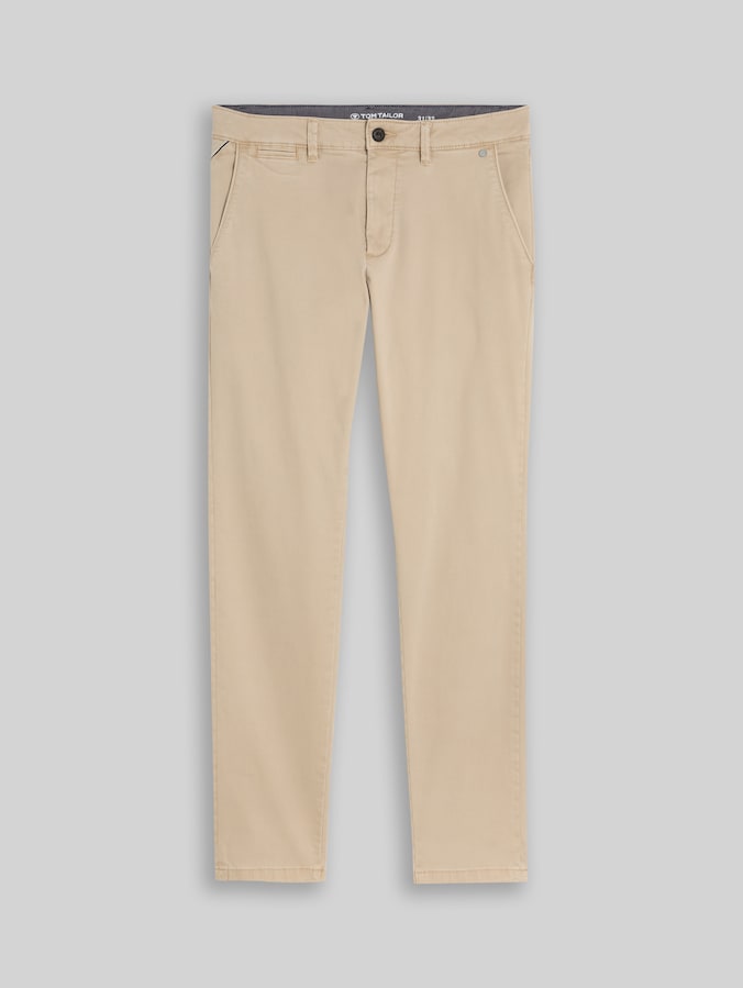 TTSIMON SLIM chino met gewassen look door Men, plaza beige