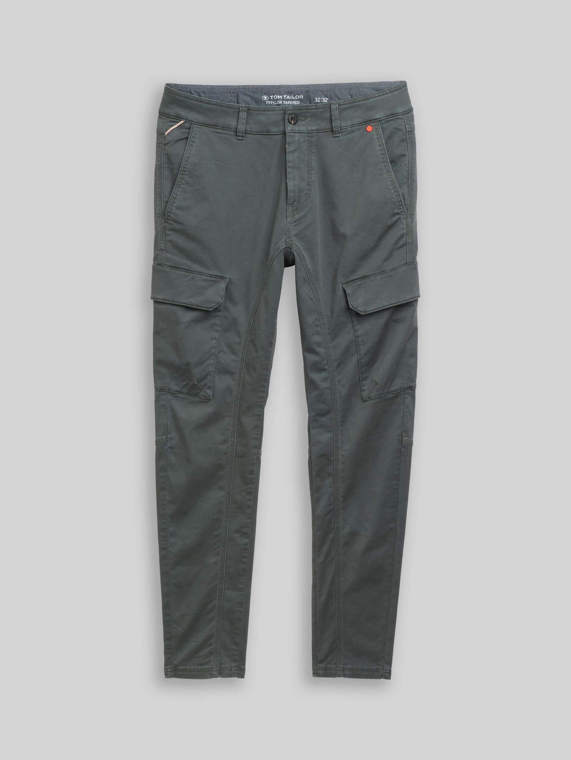 TTTYLER TAPERED cargobroek in gewassen look - Darkest Olive - Product vooraanzicht