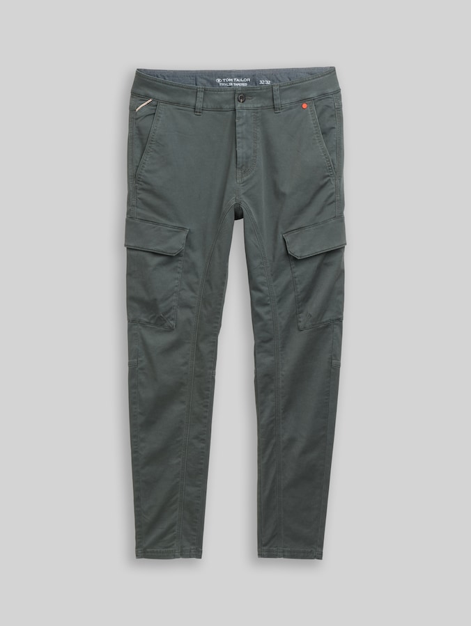 TTTYLER TAPERED Cargo Hose im Washed–Look von Men, Darkest Olive