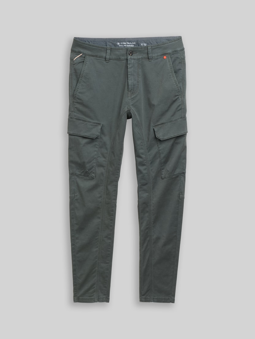 TTTYLER TAPERED Cargo Hose im Washed-Look von Men, Darkest Olive