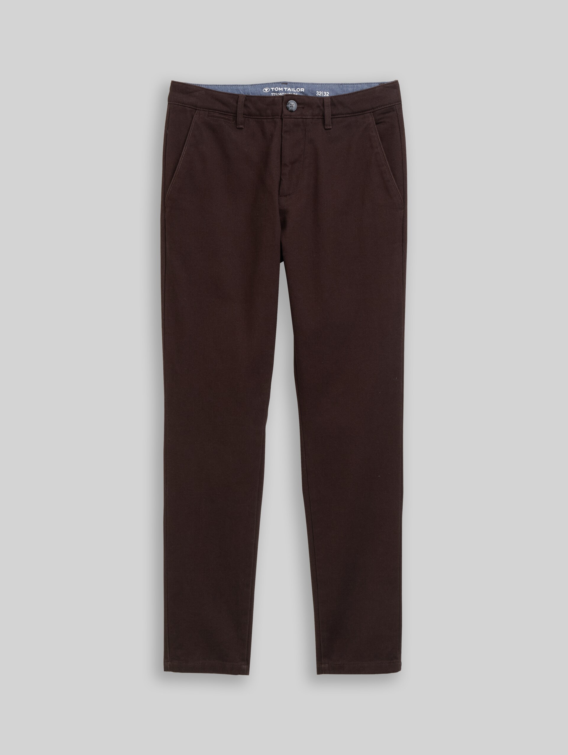 TTSIMON SLIM chino van katoen - Dark Chocolate Brown - Product vooraanzicht