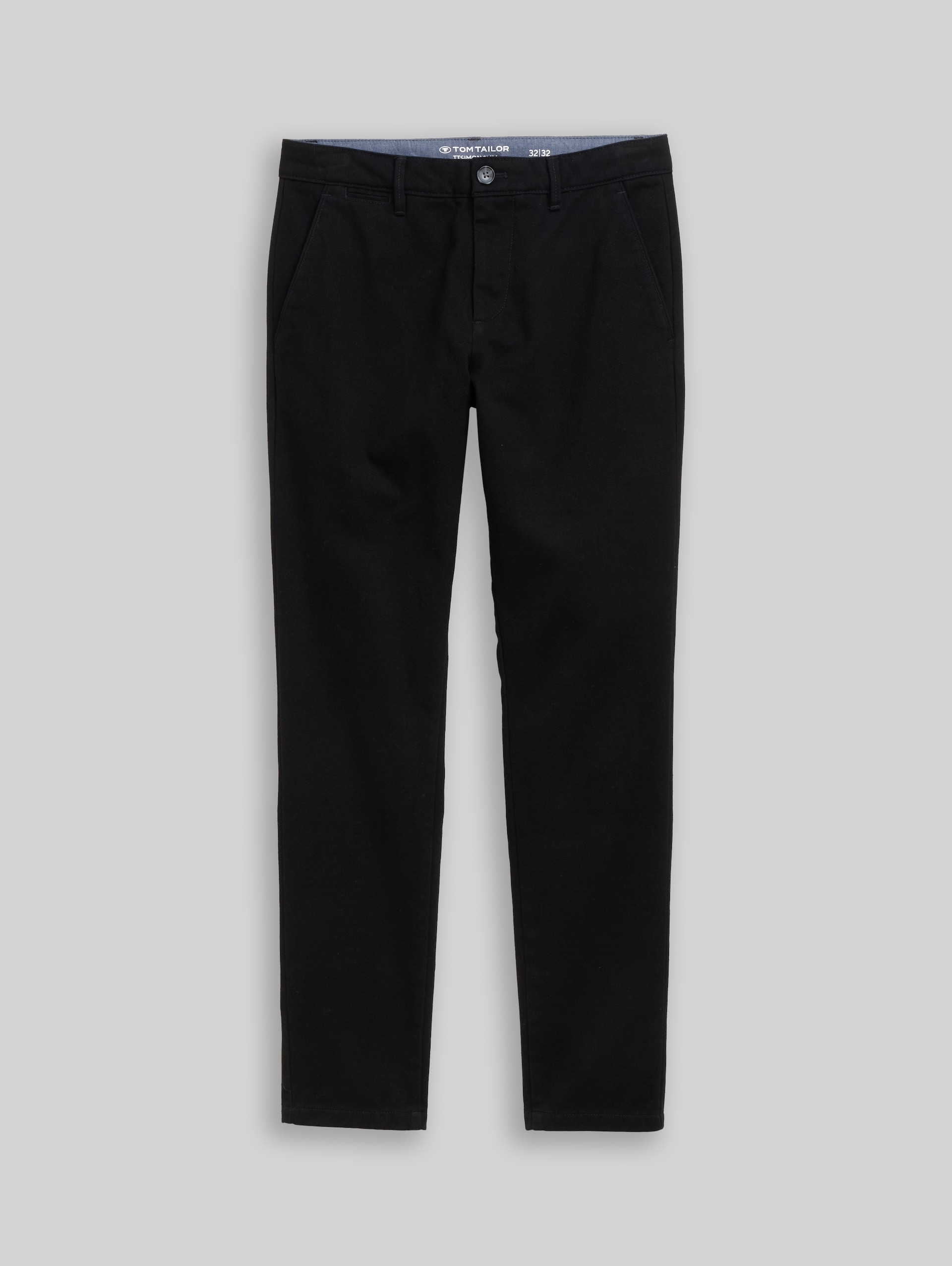 TTSIMON SLIM Chino Hose aus Baumwolle - Black - Vorder-Produkt-Ansicht