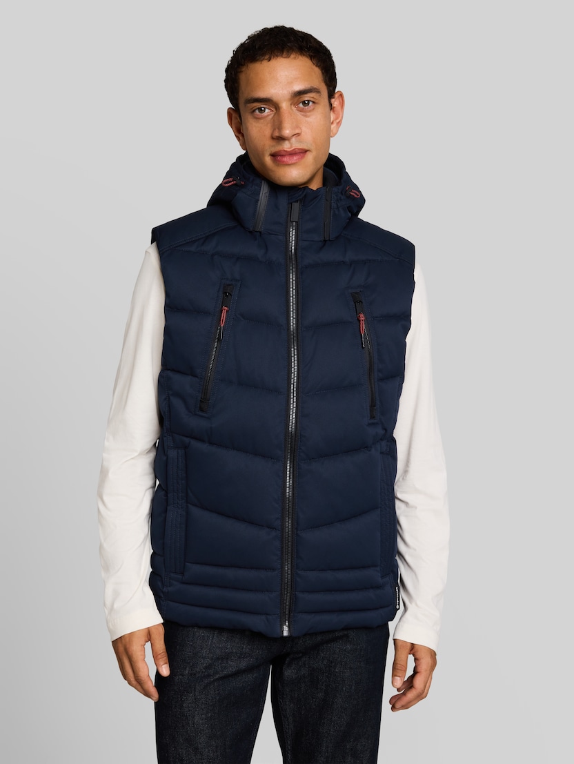 Puffer-Weste mit abnehmbarer Kapuze von Men, sky captain blue