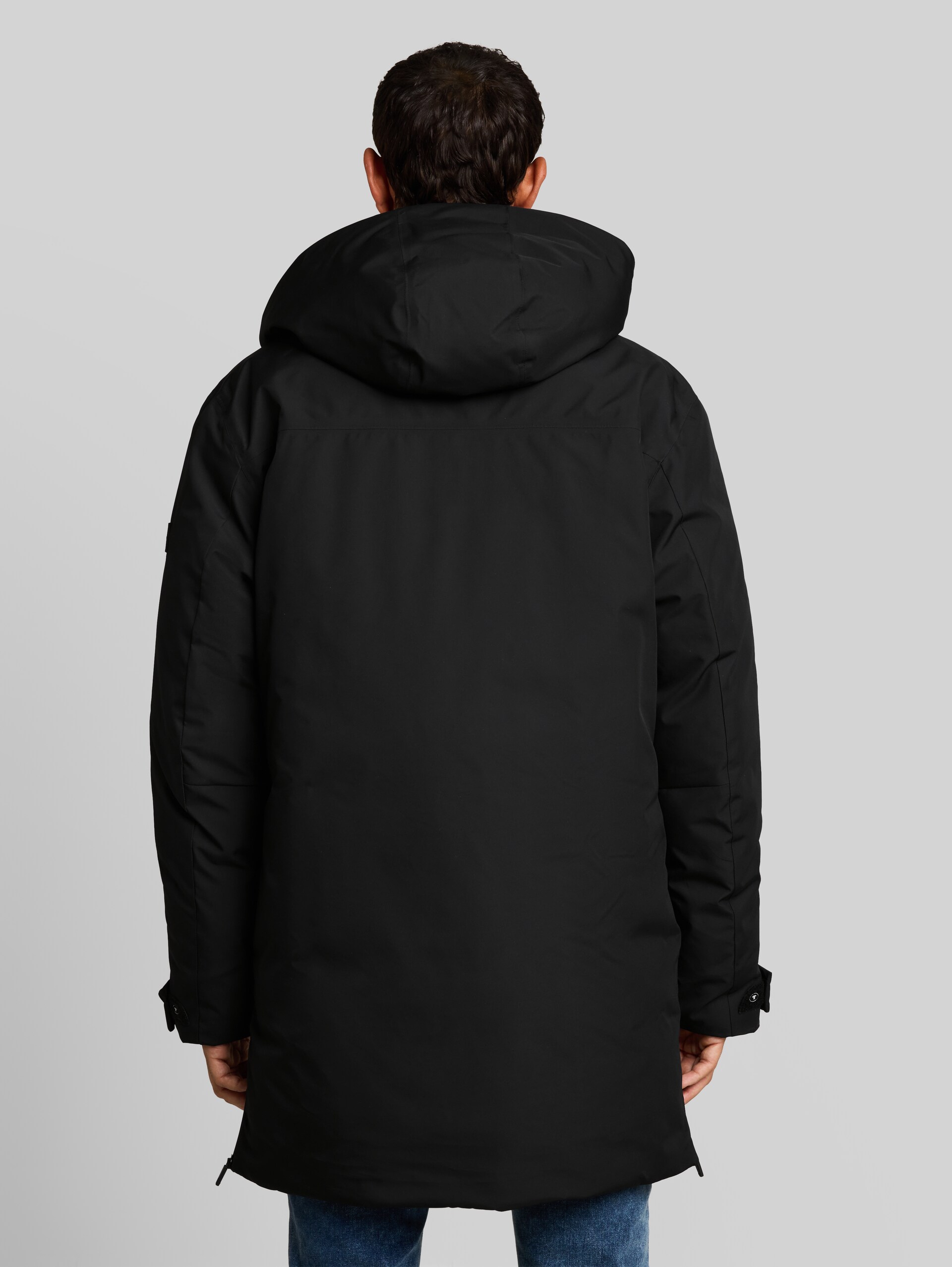 TT.PRO.TECH Parka mit abnehmbarer Kapuze - Black - Model-Rückansicht