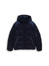 Ausgewählt, Puffer-Jacke mit abnehmbarer Kapuze von Tom Tailor, blau