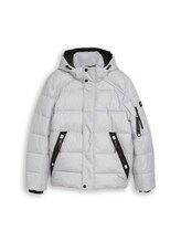Ausgewählt, Puffer-Jacke mit abnehmbarer Kapuze von Tom Tailor, grau