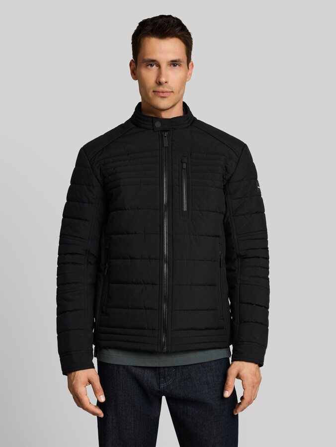 Steppjacke im Biker-Look von Men, Black