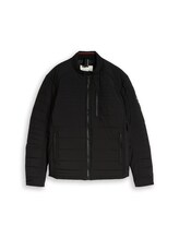 Geselecteerd, Gewatteerd jack in biker-look door Tom Tailor, zwart