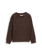 Nicht ausgewählt, Loose Fit Sweatshirt mit Leo-Print von Tom Tailor, braun
