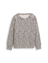 Ausgewählt, Loose Fit Sweatshirt mit Leo-Print von Tom Tailor, beige