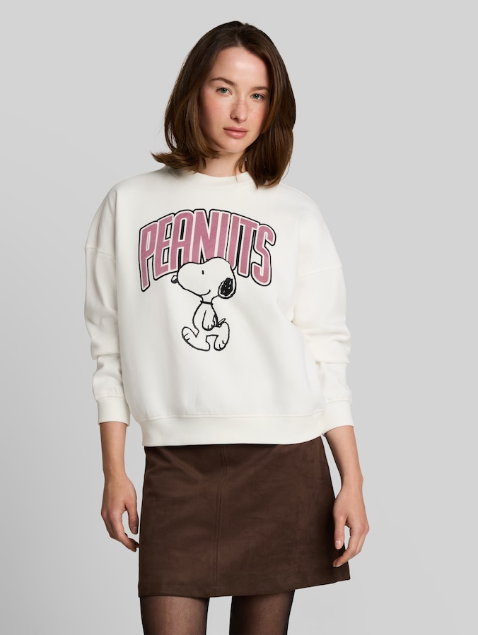 Sweatshirt with Snoopy print by Denim Female, off white