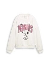 Ausgewählt, Sweatshirt mit Snoopy-Print von Tom Tailor, weiß