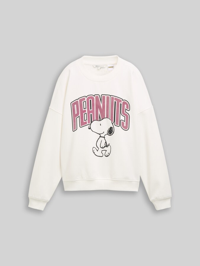 Sweat à imprimé Snoopy par Denim Female, off white