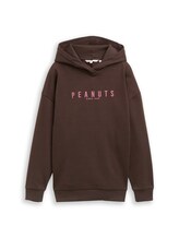 Ausgewählt, Hoodie Sweatshirt mit Snoopy-Rückenprint von Tom Tailor, braun