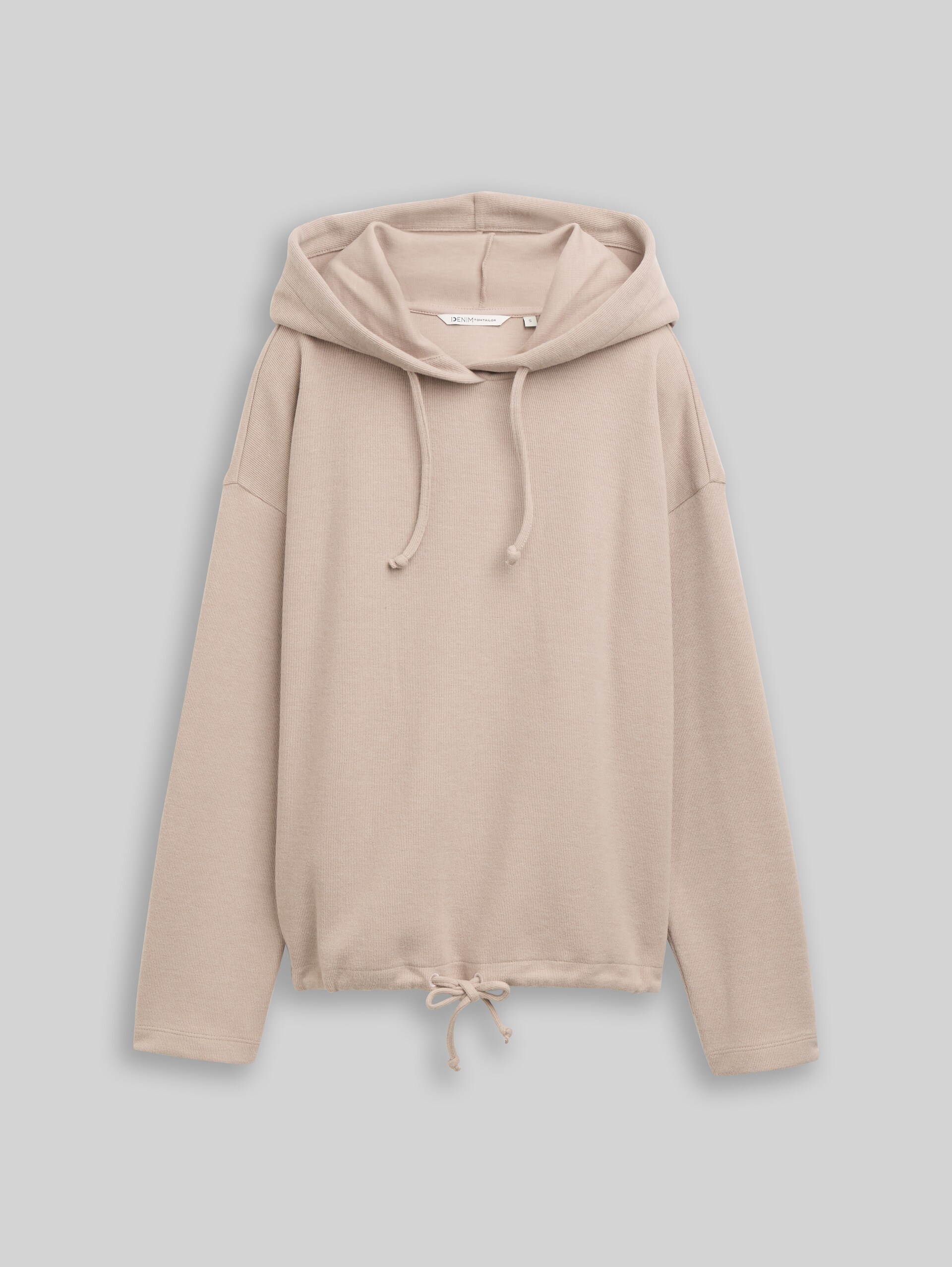 Hoodie met boxy pasvorm - atmosphere beige melange - Product vooraanzicht