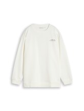 Sélectionné, Sweat oversize à imprimé par Tom Tailor, blanc