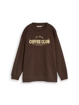 Niet geselecteerd, Oversized sweatshirt met print door Tom Tailor, bruin