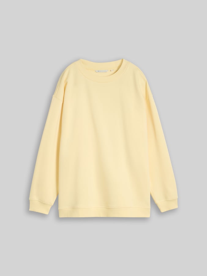 Sweat oversize à imprimé par Denim Female, soft vanilla yellow