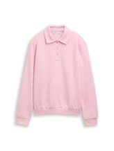 Ausgewählt, Cosy Sweatshirt mit Polokragen von Tom Tailor, rosa