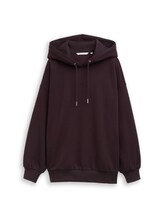 Non sélectionné, Sweat à capuche oversize avec broderie par Tom Tailor, violet