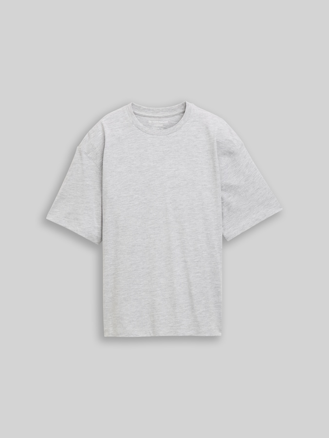 Oversized T-shirt with photo print on the back by Teen Boys, Light Stone Grey Melange