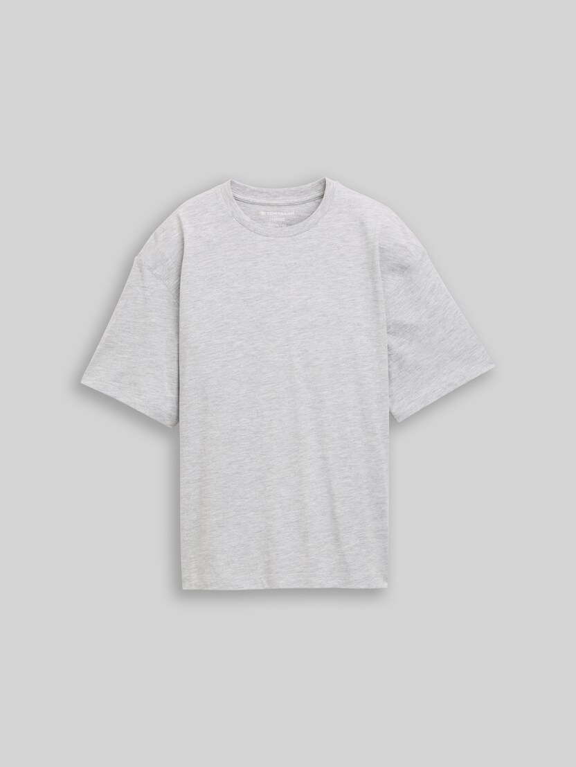 Oversize T-Shirt mit Foto-Rückenprint von Teen Boys, Light Stone Grey Melange