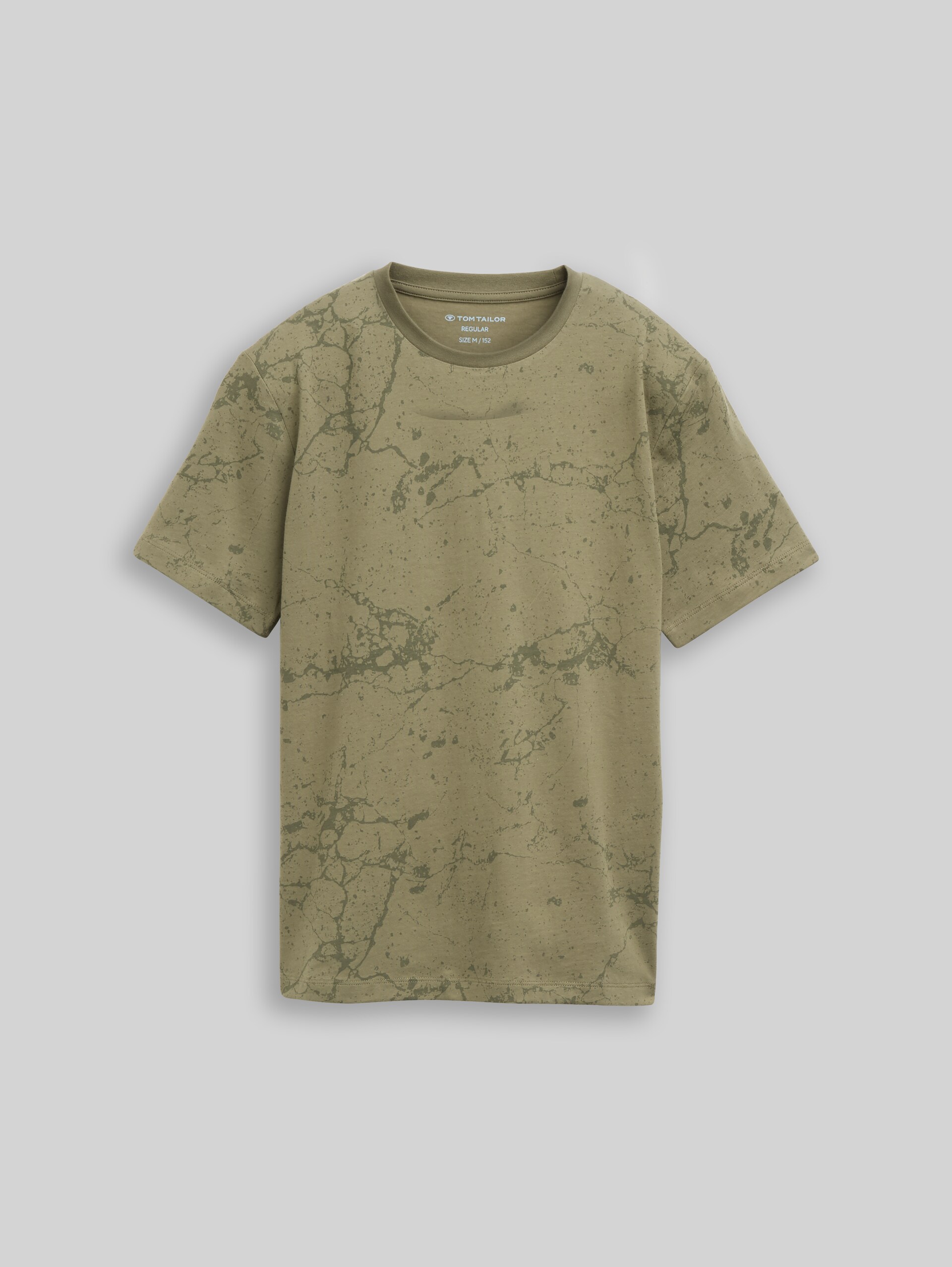 T-shirt tie-dye - khaki natural lines - Vue de face du produit