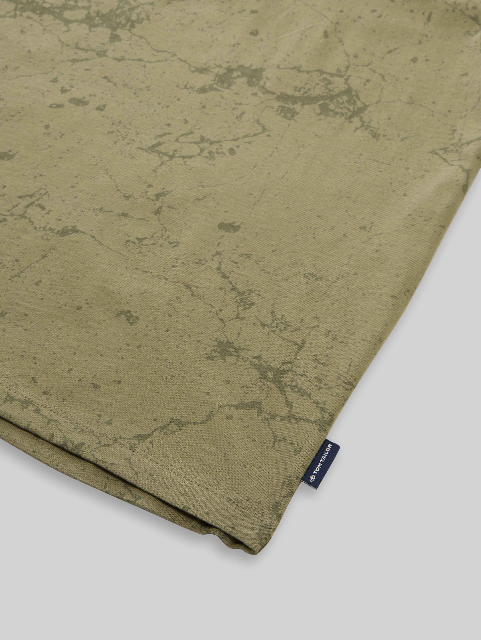 T-shirt tie-dye - khaki natural lines - Vue détaillée du modèle