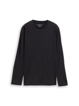 Ausgewählt, Langarmshirt mit Rückenprint von Tom Tailor, schwarz