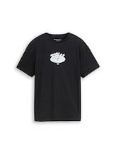 Sélectionné, T-shirt oversize avec imprimé par Tom Tailor, noires