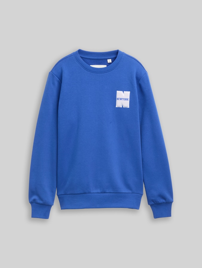 Sweatshirt met badge-detail door Teen Boys, beau blue