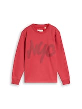 Niet geselecteerd, Sweatshirt met opschrift door Tom Tailor, rood