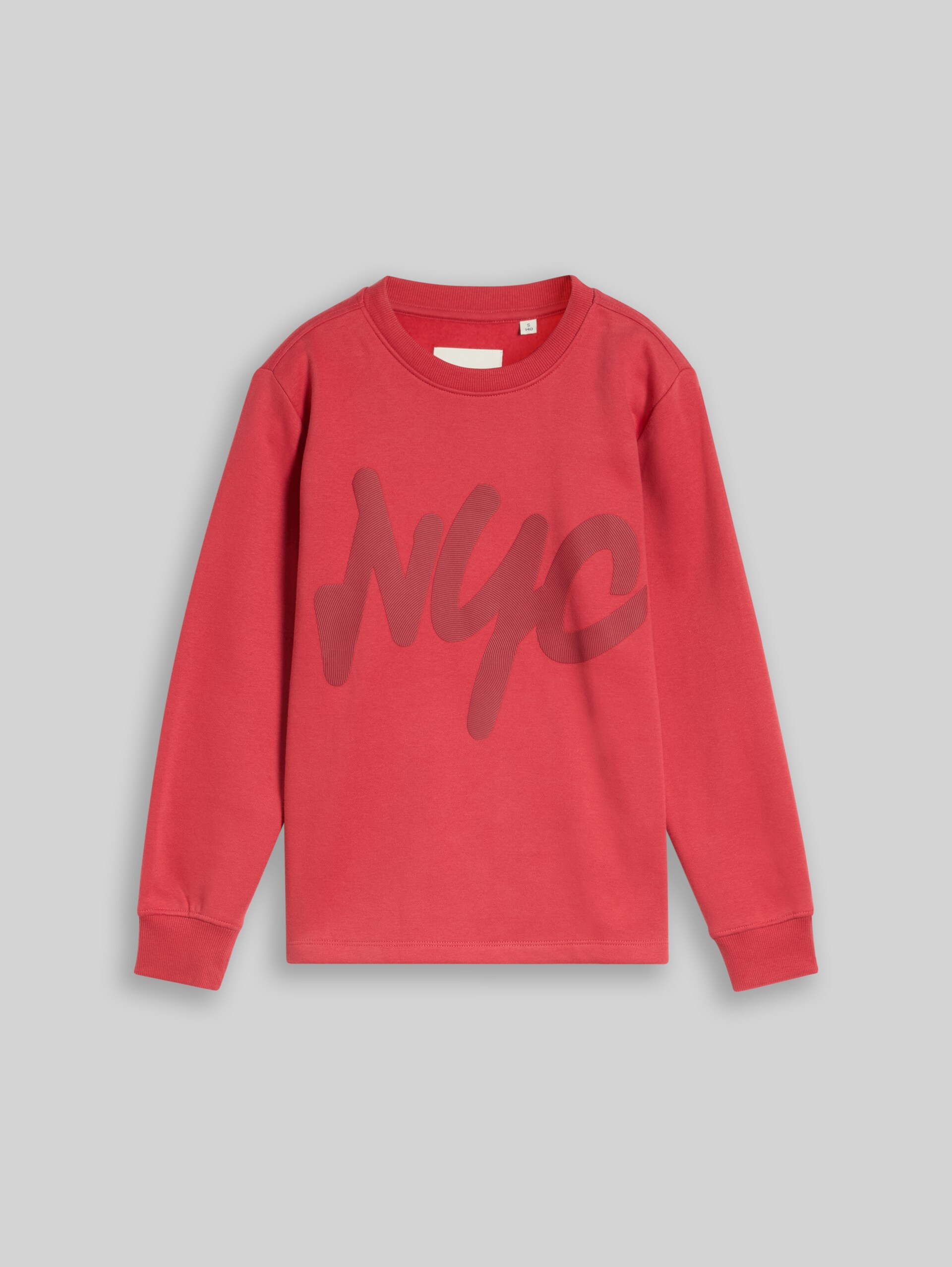 Sweatshirt met opschrift - fresh cardinal red - Product vooraanzicht