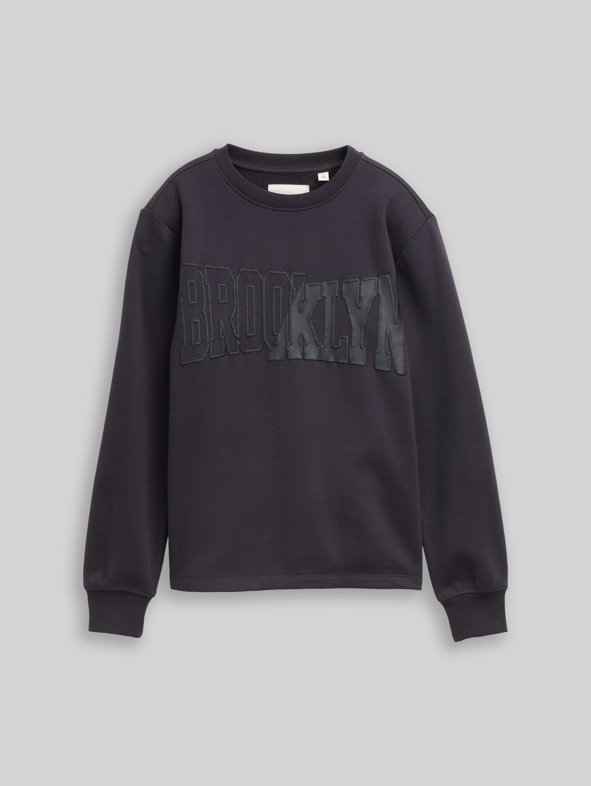 Sweatshirt met opschrift - coal grey - Product vooraanzicht
