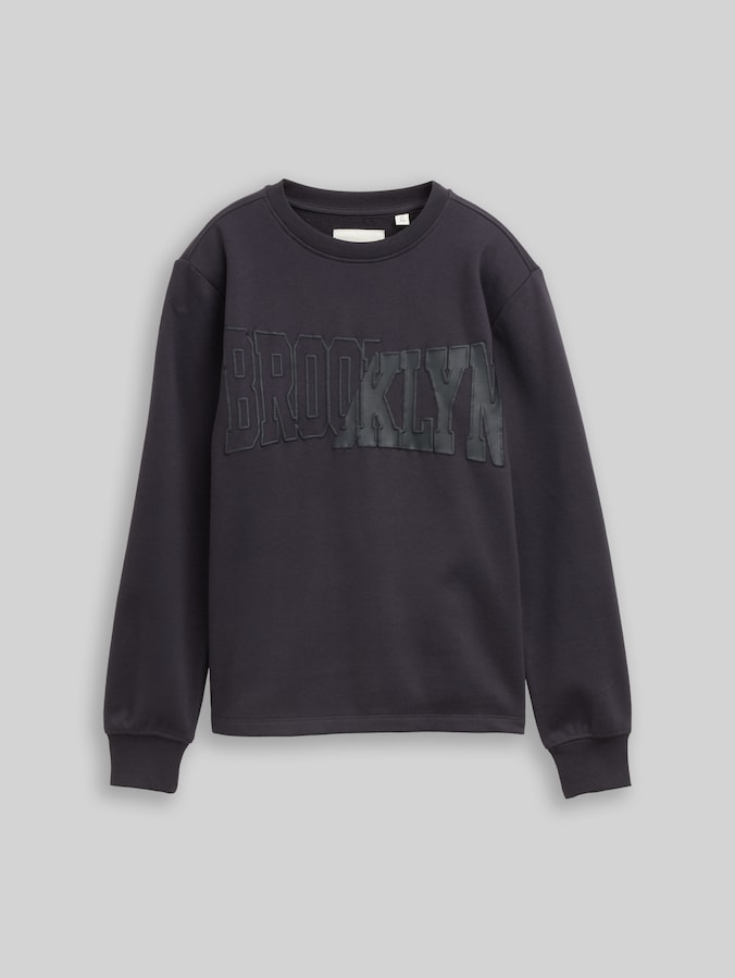 Sweatshirt met opschrift door Teen Boys, coal grey