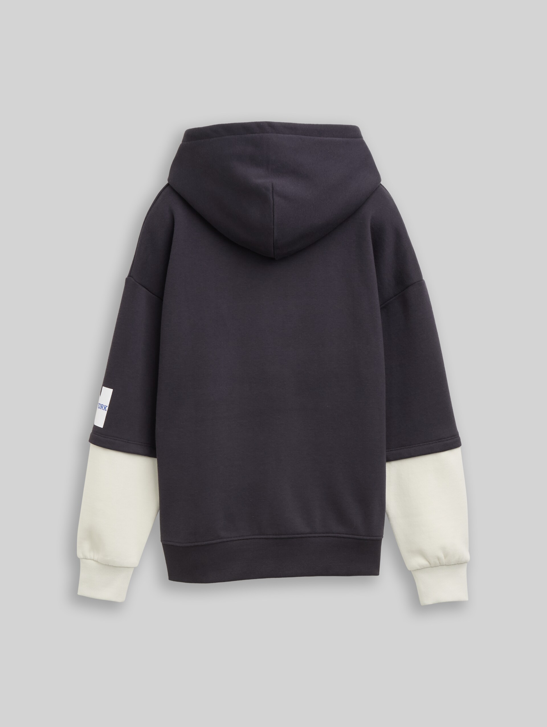 Oversize Hoodie Sweatshirt im 2-in-1-Look - coal grey